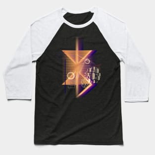 Galaxy geometry abstract futuristic Baseball T-Shirt